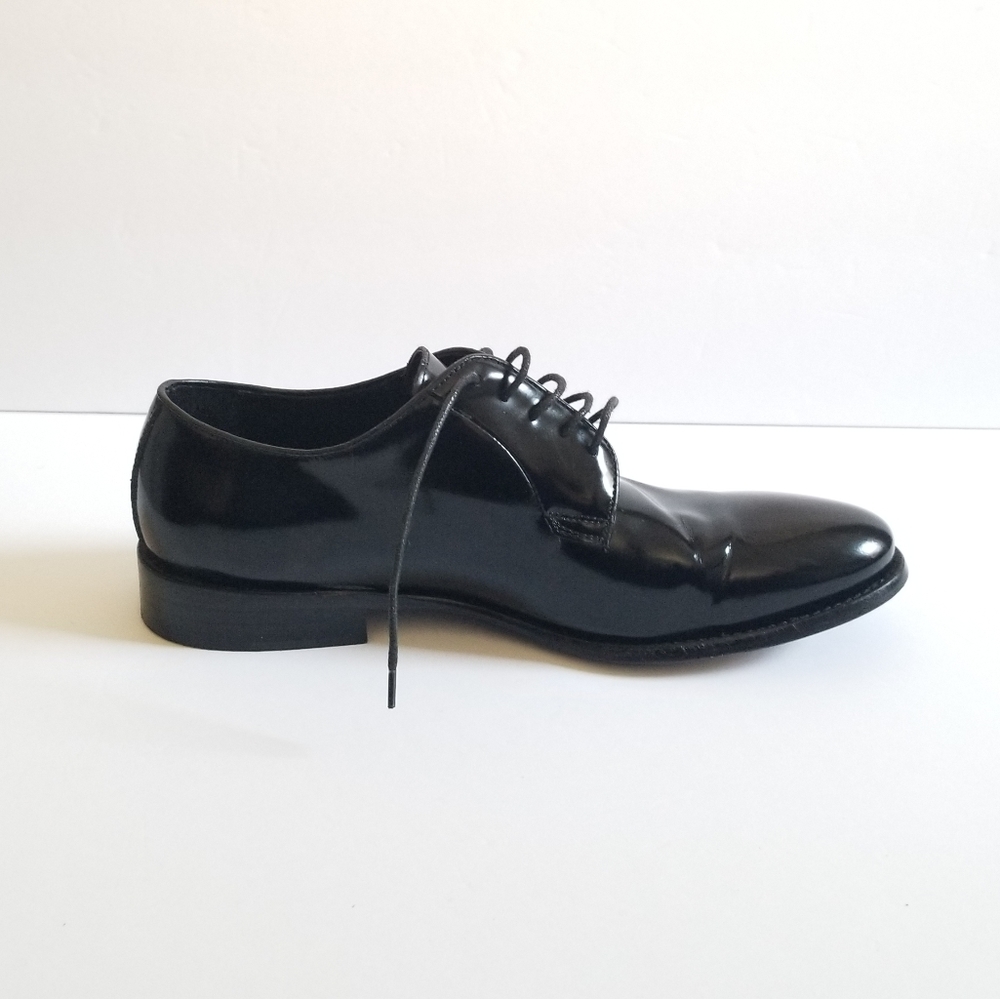 Domenico Tagliente Mens Patent Leather Laced Shoes Size 41 Black - Picture 3 of 11
